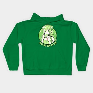 Matcha Anime girl Kids Hoodie